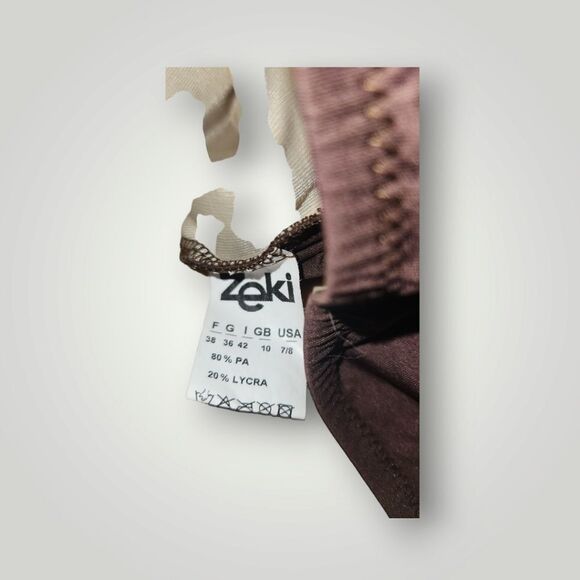 Zeki Women's 7 8 One Piece brown Swimsuit - Picture 7 of 7